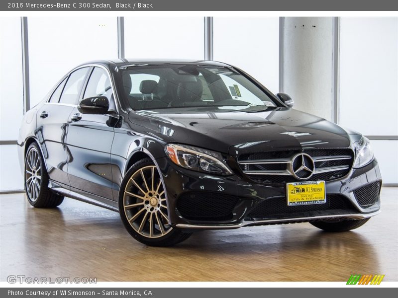 Black / Black 2016 Mercedes-Benz C 300 Sedan