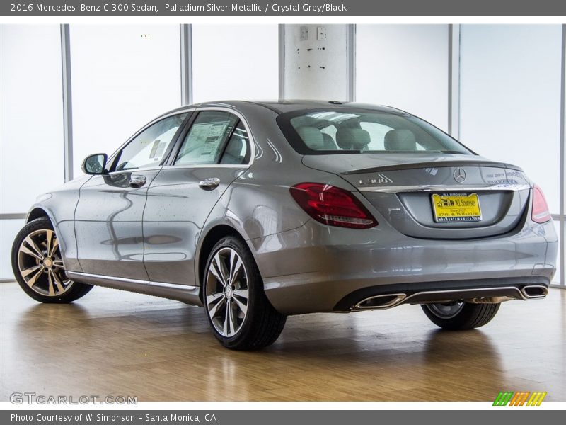 Palladium Silver Metallic / Crystal Grey/Black 2016 Mercedes-Benz C 300 Sedan