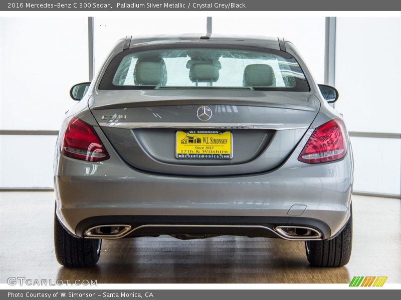 Palladium Silver Metallic / Crystal Grey/Black 2016 Mercedes-Benz C 300 Sedan