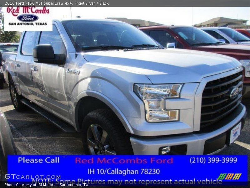 Ingot Silver / Black 2016 Ford F150 XLT SuperCrew 4x4