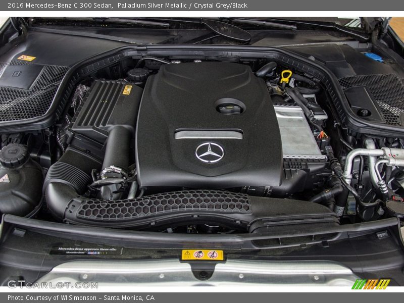 Palladium Silver Metallic / Crystal Grey/Black 2016 Mercedes-Benz C 300 Sedan