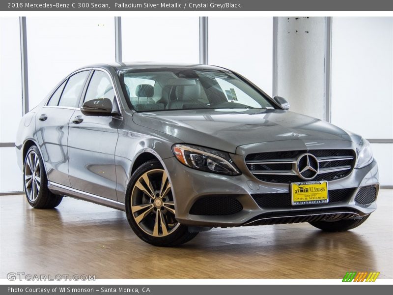 Palladium Silver Metallic / Crystal Grey/Black 2016 Mercedes-Benz C 300 Sedan