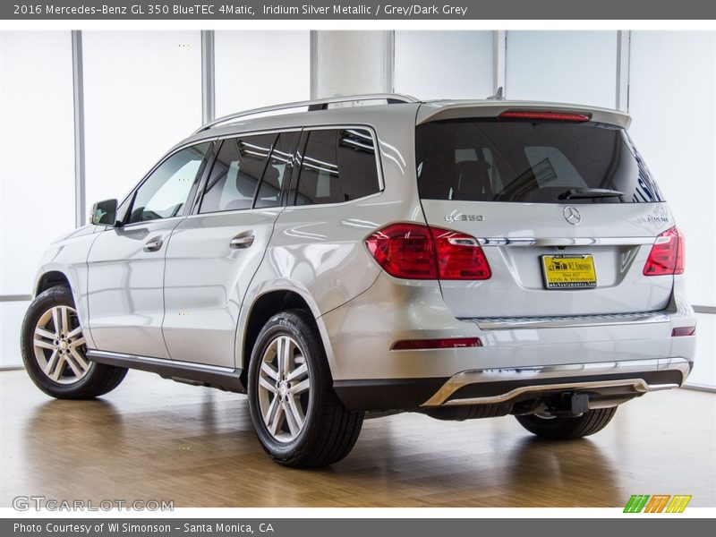 Iridium Silver Metallic / Grey/Dark Grey 2016 Mercedes-Benz GL 350 BlueTEC 4Matic