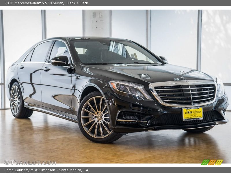 Black / Black 2016 Mercedes-Benz S 550 Sedan
