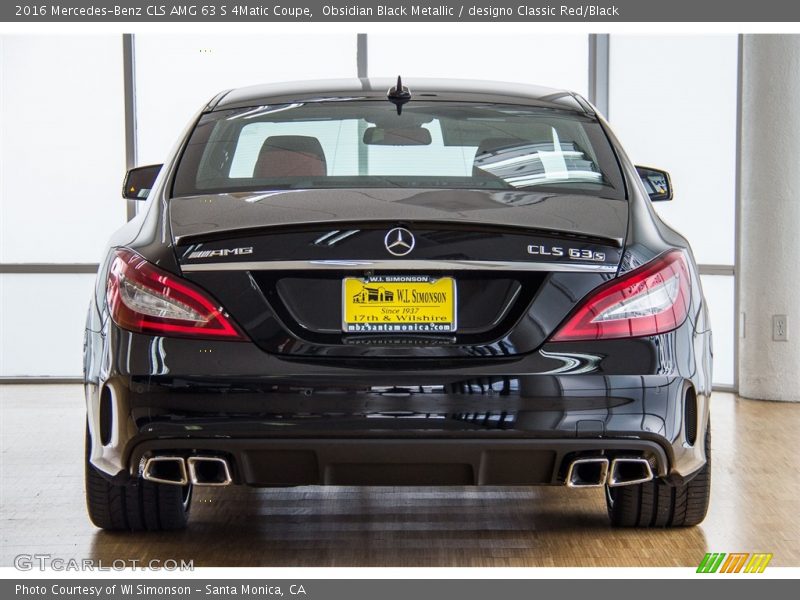 Obsidian Black Metallic / designo Classic Red/Black 2016 Mercedes-Benz CLS AMG 63 S 4Matic Coupe