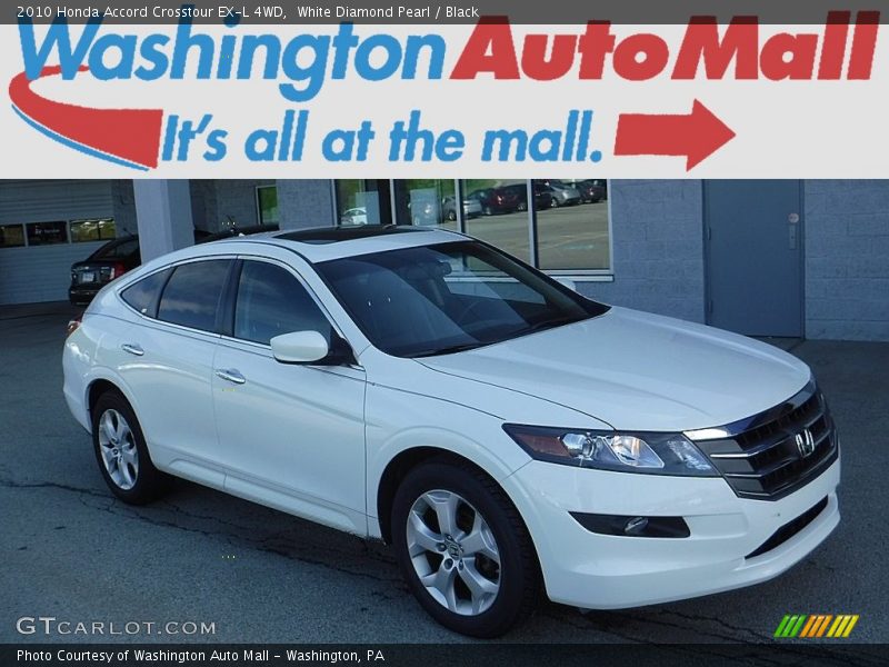 White Diamond Pearl / Black 2010 Honda Accord Crosstour EX-L 4WD