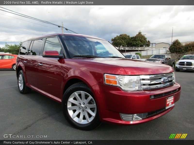 Redfire Metallic / Medium Light Stone 2009 Ford Flex SEL AWD