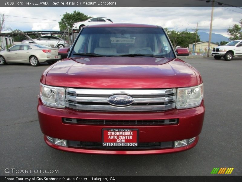 Redfire Metallic / Medium Light Stone 2009 Ford Flex SEL AWD