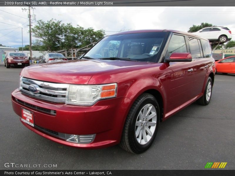 Redfire Metallic / Medium Light Stone 2009 Ford Flex SEL AWD