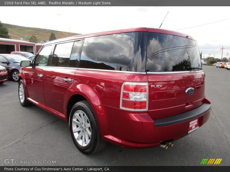 Redfire Metallic / Medium Light Stone 2009 Ford Flex SEL AWD