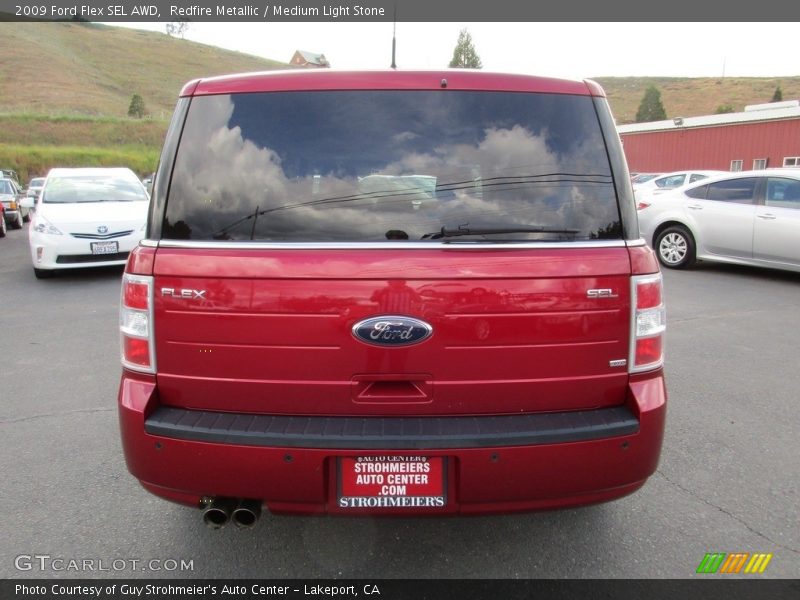 Redfire Metallic / Medium Light Stone 2009 Ford Flex SEL AWD