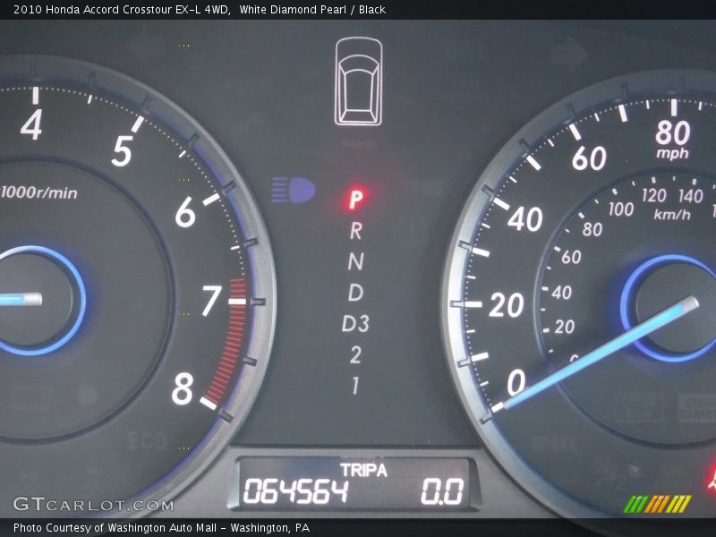 White Diamond Pearl / Black 2010 Honda Accord Crosstour EX-L 4WD