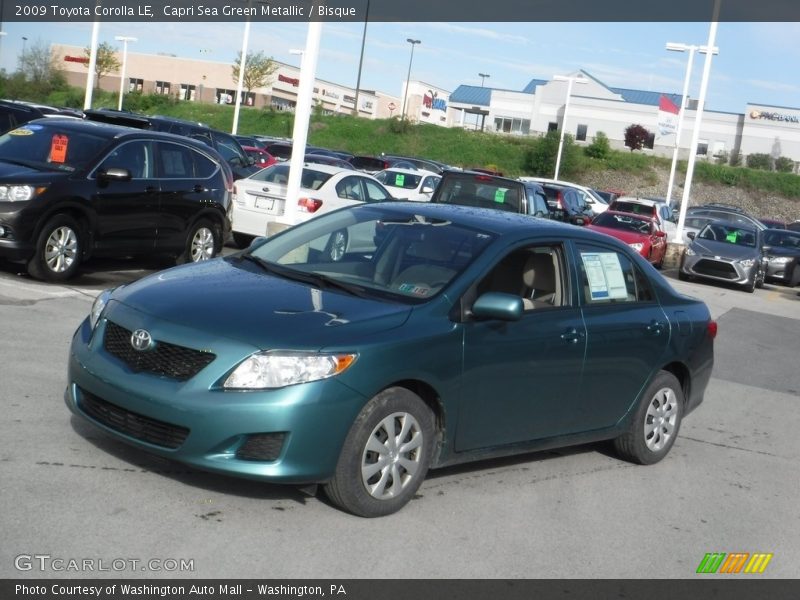Capri Sea Green Metallic / Bisque 2009 Toyota Corolla LE
