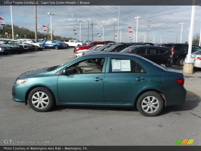 Capri Sea Green Metallic / Bisque 2009 Toyota Corolla LE