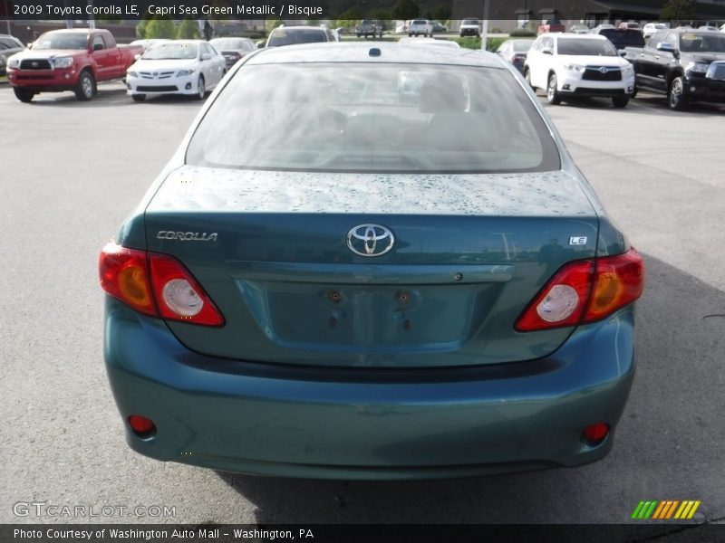 Capri Sea Green Metallic / Bisque 2009 Toyota Corolla LE