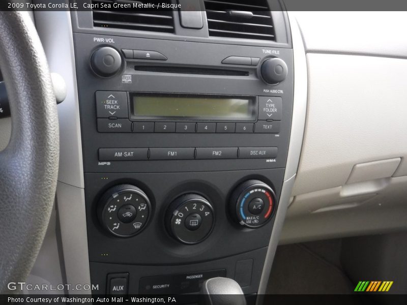 Capri Sea Green Metallic / Bisque 2009 Toyota Corolla LE