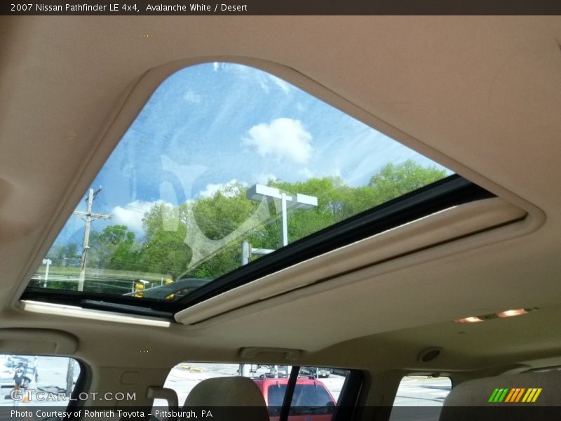 Avalanche White / Desert 2007 Nissan Pathfinder LE 4x4
