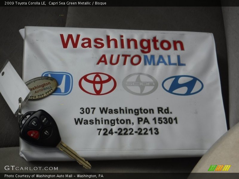 Capri Sea Green Metallic / Bisque 2009 Toyota Corolla LE