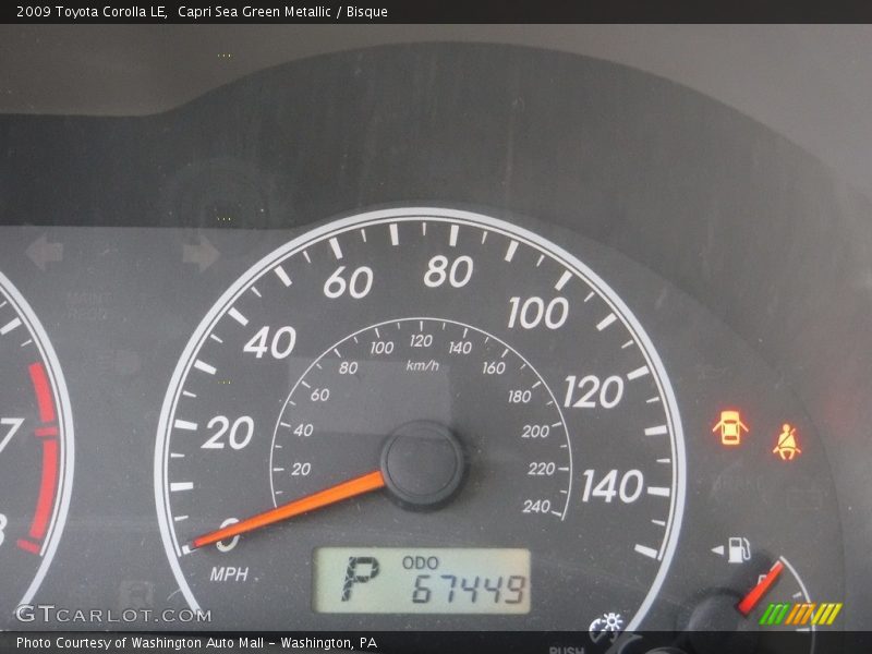 Capri Sea Green Metallic / Bisque 2009 Toyota Corolla LE