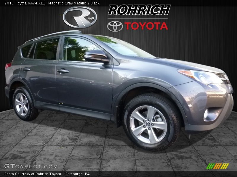 Magnetic Gray Metallic / Black 2015 Toyota RAV4 XLE