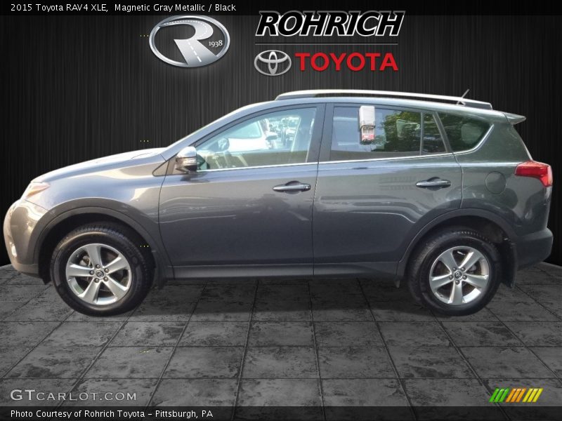 Magnetic Gray Metallic / Black 2015 Toyota RAV4 XLE