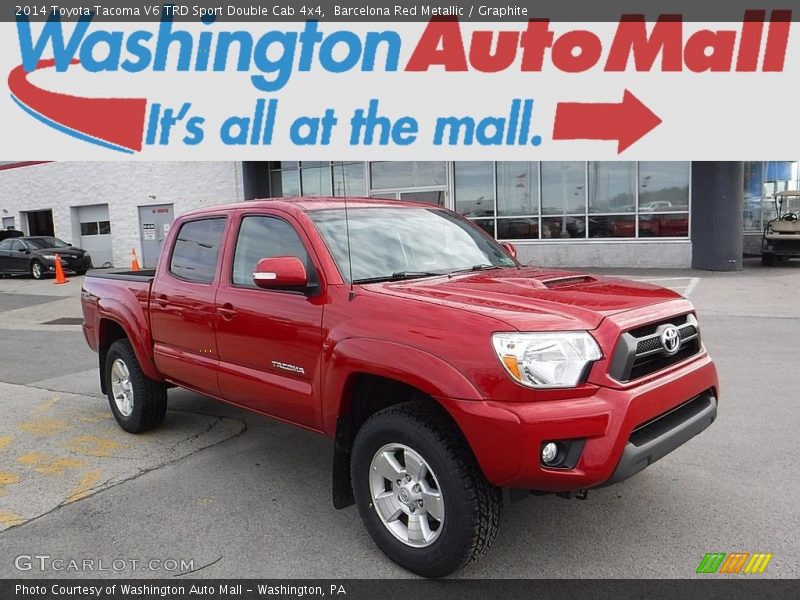 Barcelona Red Metallic / Graphite 2014 Toyota Tacoma V6 TRD Sport Double Cab 4x4