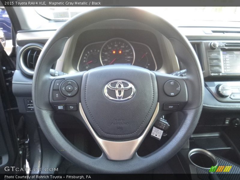 Magnetic Gray Metallic / Black 2015 Toyota RAV4 XLE