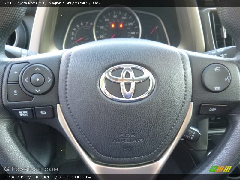 Magnetic Gray Metallic / Black 2015 Toyota RAV4 XLE