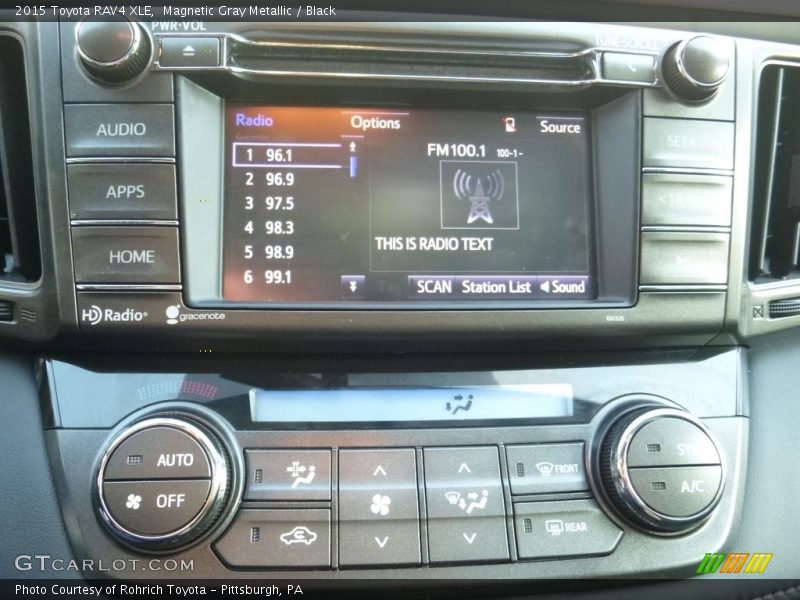 Magnetic Gray Metallic / Black 2015 Toyota RAV4 XLE