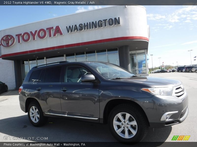 Magnetic Gray Metallic / Ash 2012 Toyota Highlander V6 4WD