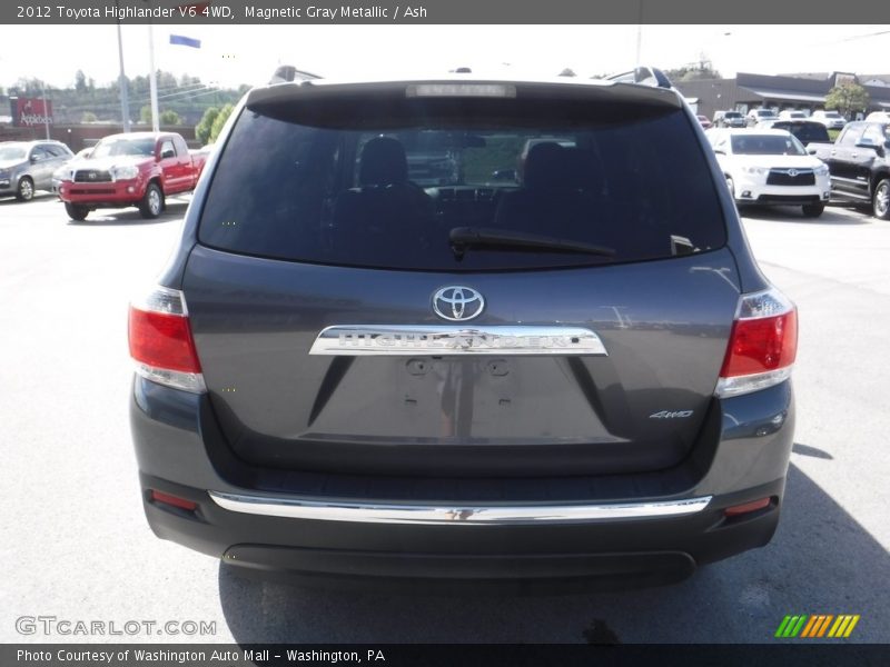 Magnetic Gray Metallic / Ash 2012 Toyota Highlander V6 4WD