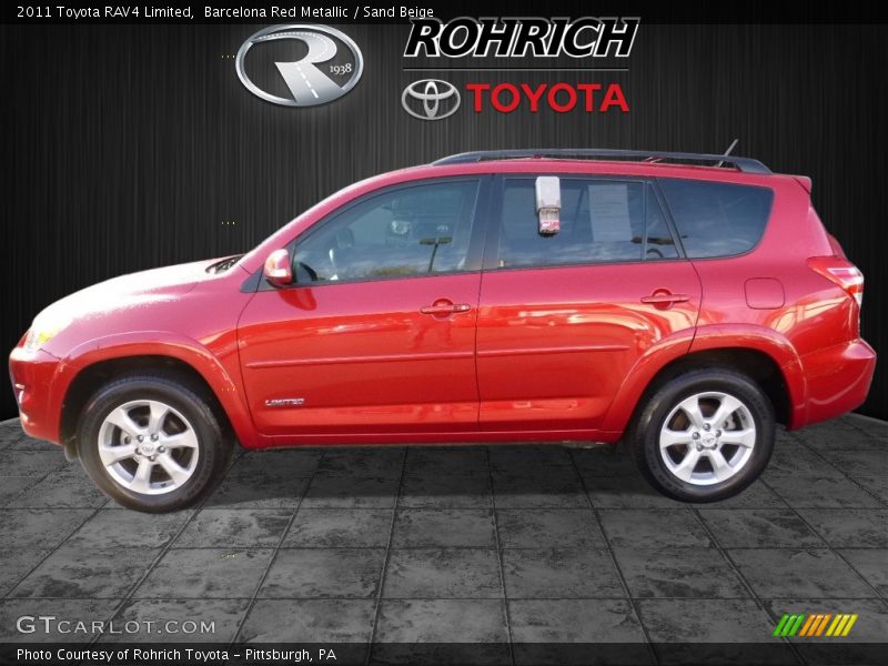 Barcelona Red Metallic / Sand Beige 2011 Toyota RAV4 Limited