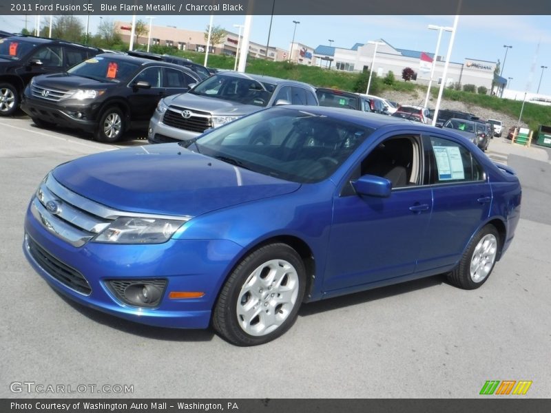 Blue Flame Metallic / Charcoal Black 2011 Ford Fusion SE