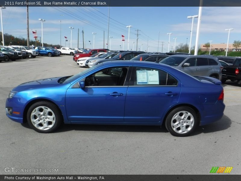 Blue Flame Metallic / Charcoal Black 2011 Ford Fusion SE