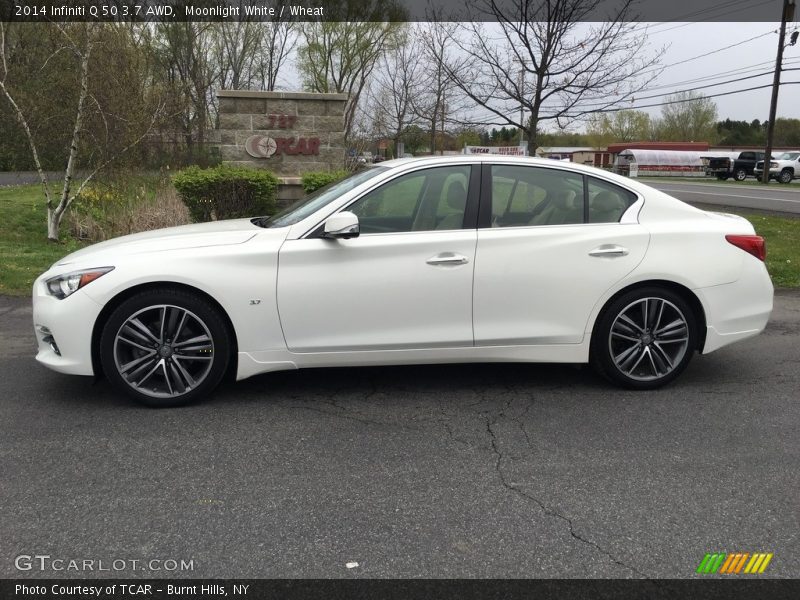 Moonlight White / Wheat 2014 Infiniti Q 50 3.7 AWD
