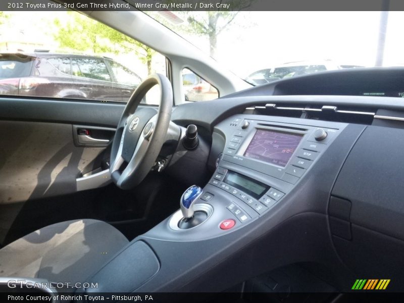 Winter Gray Metallic / Dark Gray 2012 Toyota Prius 3rd Gen Three Hybrid
