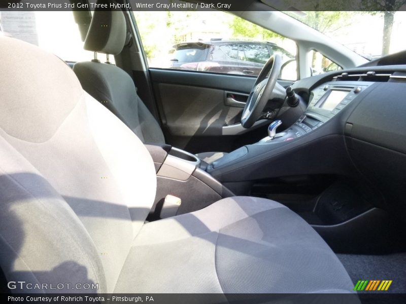 Winter Gray Metallic / Dark Gray 2012 Toyota Prius 3rd Gen Three Hybrid