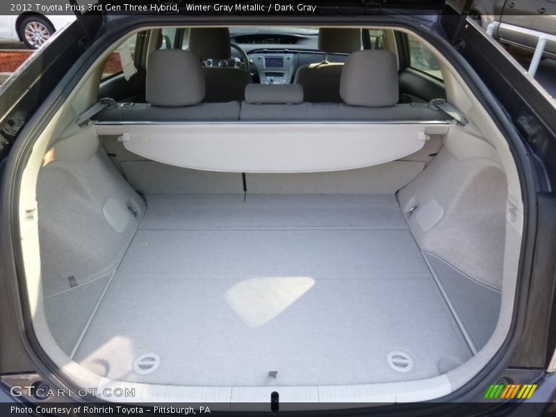 Winter Gray Metallic / Dark Gray 2012 Toyota Prius 3rd Gen Three Hybrid