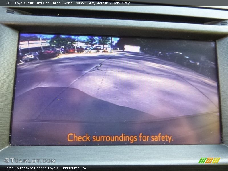 Winter Gray Metallic / Dark Gray 2012 Toyota Prius 3rd Gen Three Hybrid