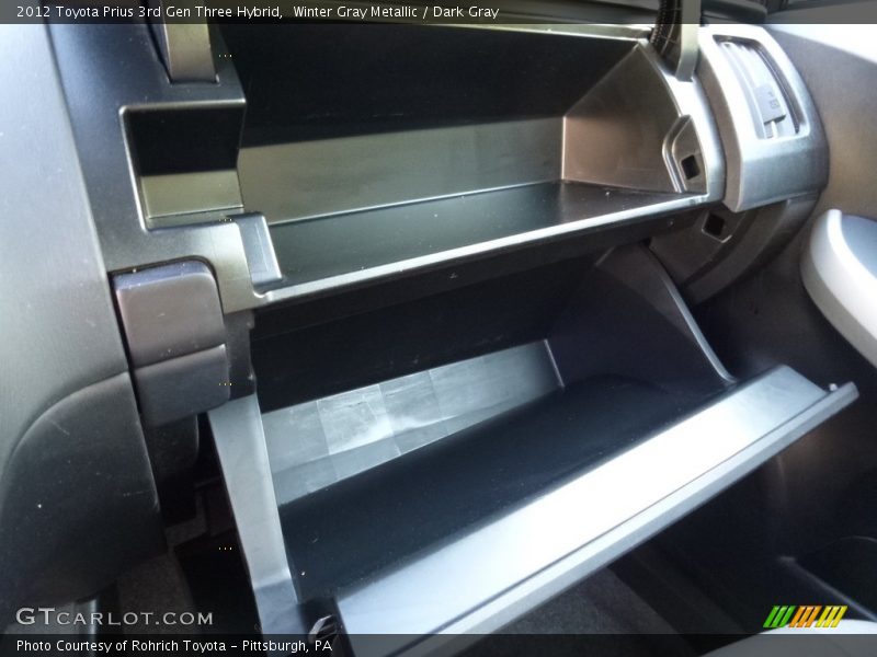 Winter Gray Metallic / Dark Gray 2012 Toyota Prius 3rd Gen Three Hybrid