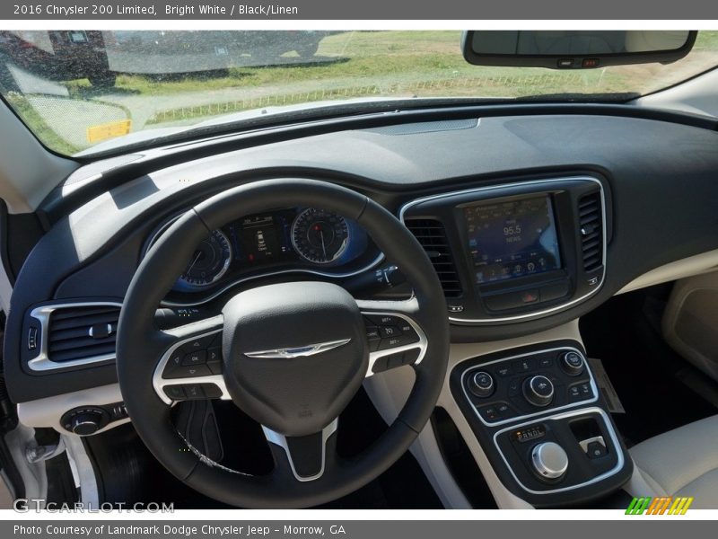 Bright White / Black/Linen 2016 Chrysler 200 Limited