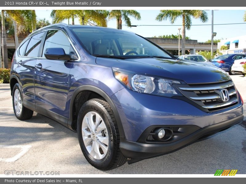 Twilight Blue Metallic / Gray 2013 Honda CR-V EX-L