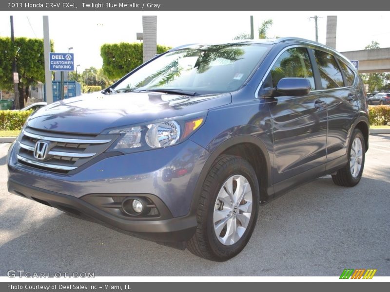 Twilight Blue Metallic / Gray 2013 Honda CR-V EX-L