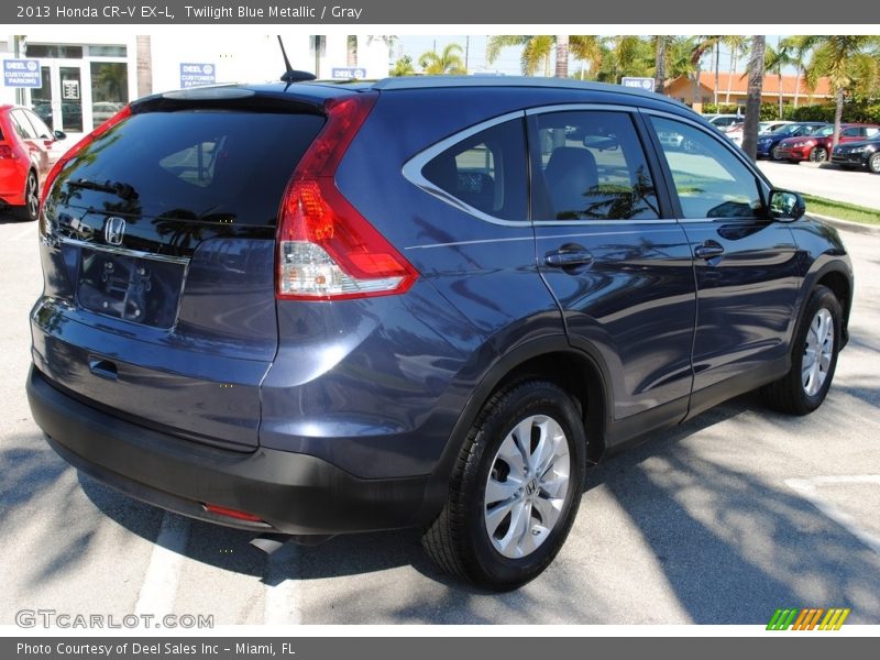 Twilight Blue Metallic / Gray 2013 Honda CR-V EX-L