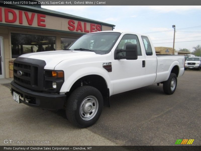 Oxford White / Camel 2008 Ford F250 Super Duty XL SuperCab 4x4