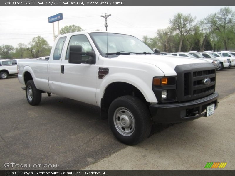 Oxford White / Camel 2008 Ford F250 Super Duty XL SuperCab 4x4