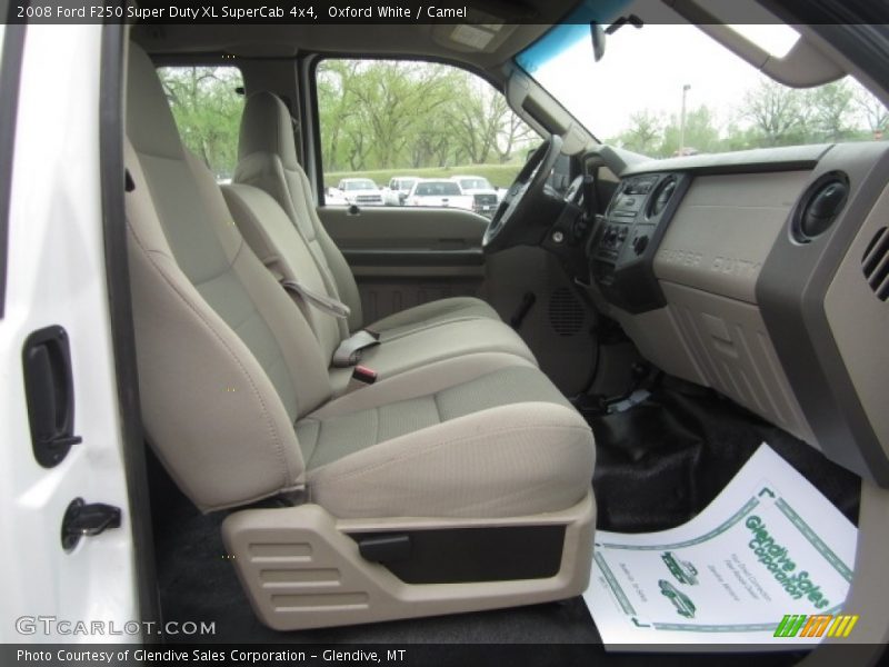 Oxford White / Camel 2008 Ford F250 Super Duty XL SuperCab 4x4