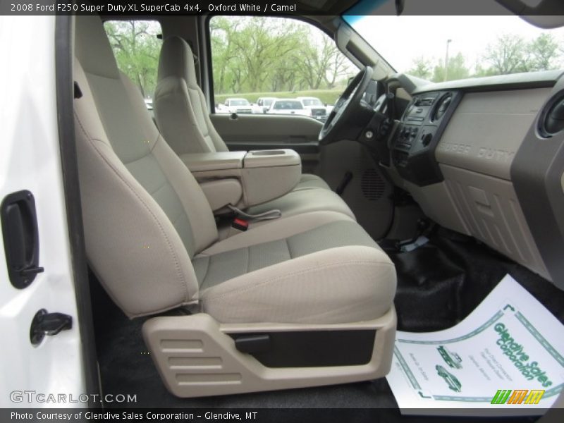 Oxford White / Camel 2008 Ford F250 Super Duty XL SuperCab 4x4