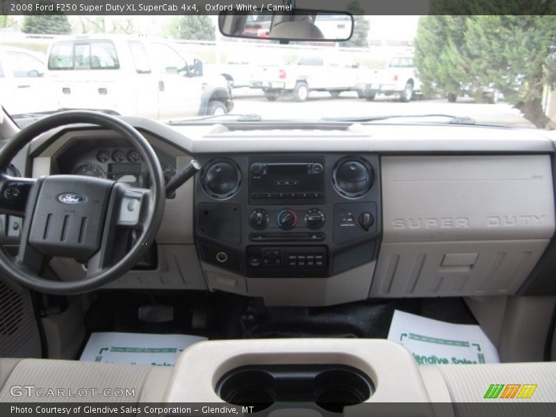 Oxford White / Camel 2008 Ford F250 Super Duty XL SuperCab 4x4