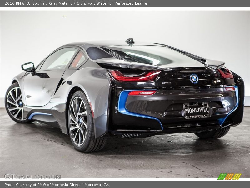 Sophisto Grey Metallic / Gigia Ivory White Full Perforated Leather 2016 BMW i8